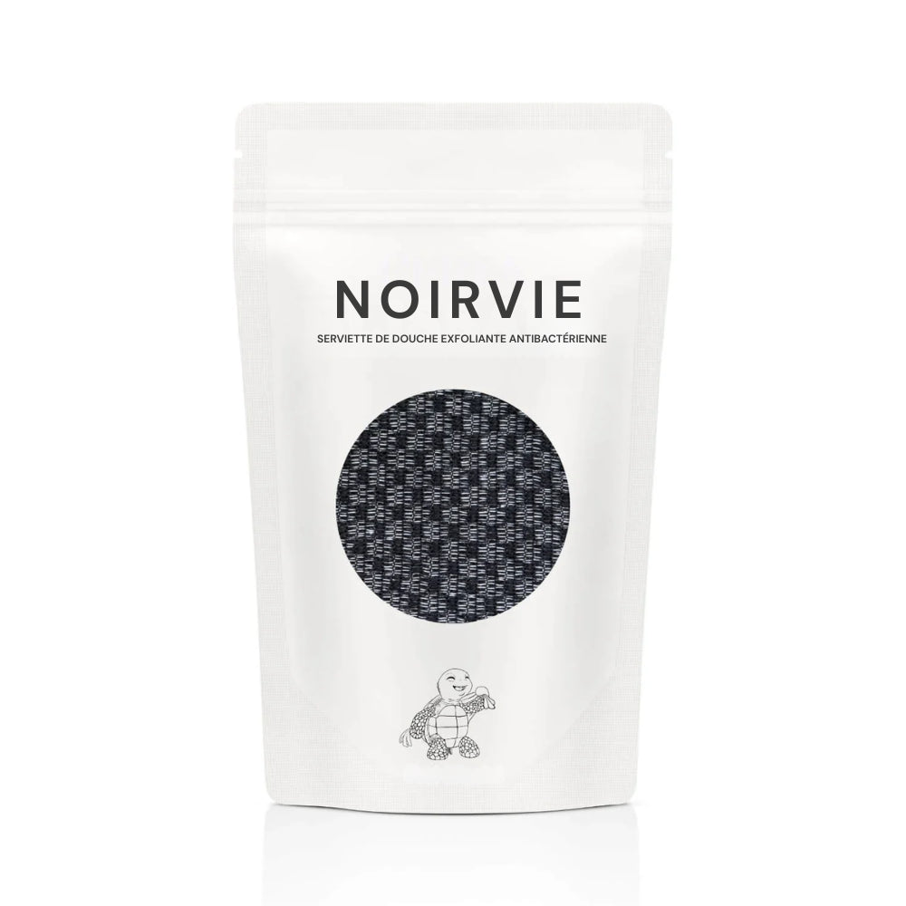 Serviette de douche exfoliante antibactérienne - Noirvie